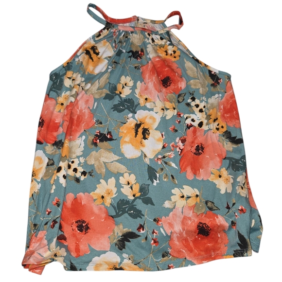 Papermoon Blue Pleated Tank Medium - Picture 2 of 4